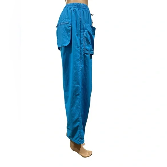 Free People Movement Pant Womens Fly By Night Drawstring Wavy Blue Hiking Small - Picture 4 of 13